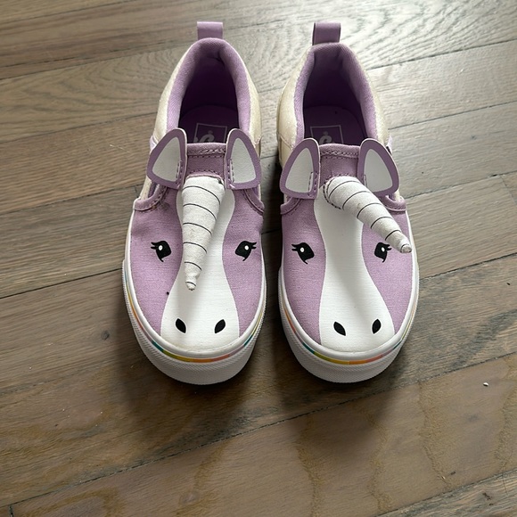 Unicorn Purple Vans Slip Ons Size 12 - Picture 1 of 5